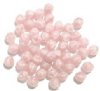 50 8mm Satin Light Pink Glass Rose / Flower Beads